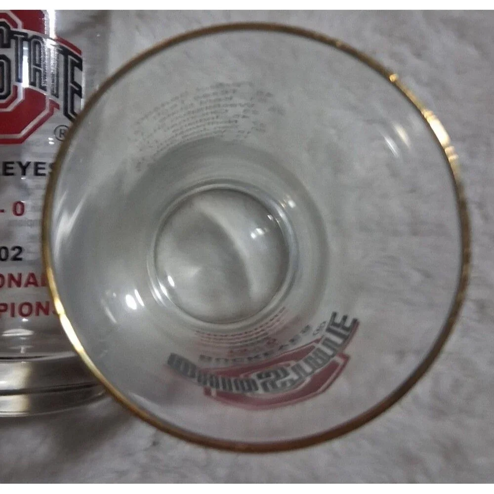 Ohio State Buckeyes 2002 National Champions Drinking Glasses Set of 3
